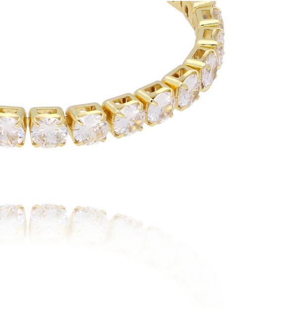 Bransoletka tenisowa z okrągłymi kryształami BSS0283