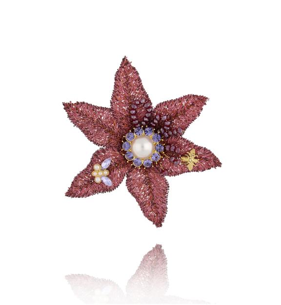 Broszka świąteczna gwiazda betlejemska Poinsettia BRSS0184