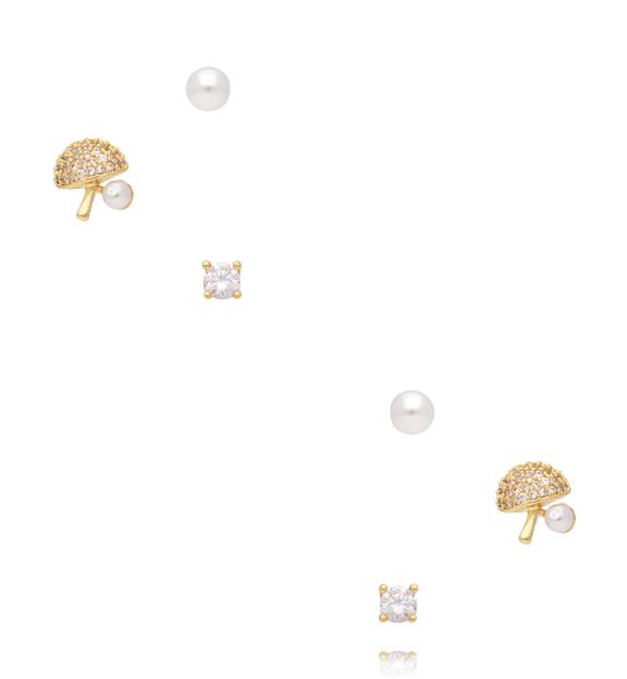 Zestaw złoconych kolczyków KMB0020