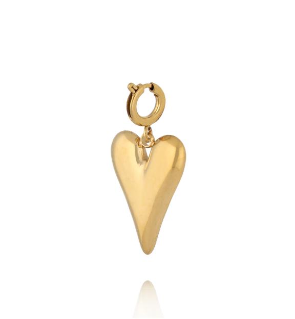 Charms złote podłużne serce CHA0193