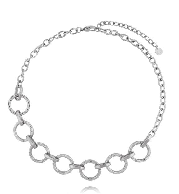 Naszyjnik z dużych ogniw – srebrny NSY0716