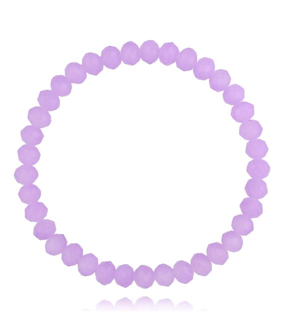 Bransoletka z fioletowymi kryształkami Luminous Crystal 6 mm BCY0276