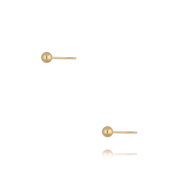 Kolczyki ze stali szlachetnej pozłacane kulki Soulmate 4 mm KSA0348