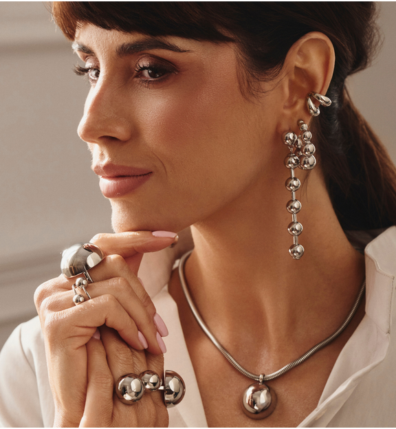 Kolczyki okrągłe srebrne KRG1069