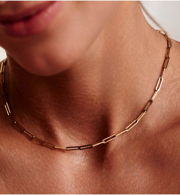 Naszyjnik łańcuch złoty ze stali szlachetnej NSY0795