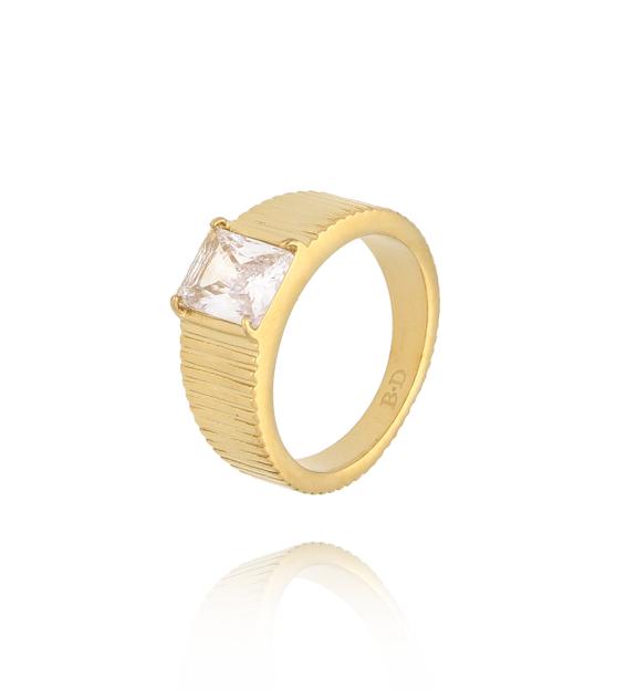 Pierścionek złoty z kryształem Sparkle Ring PSA0943