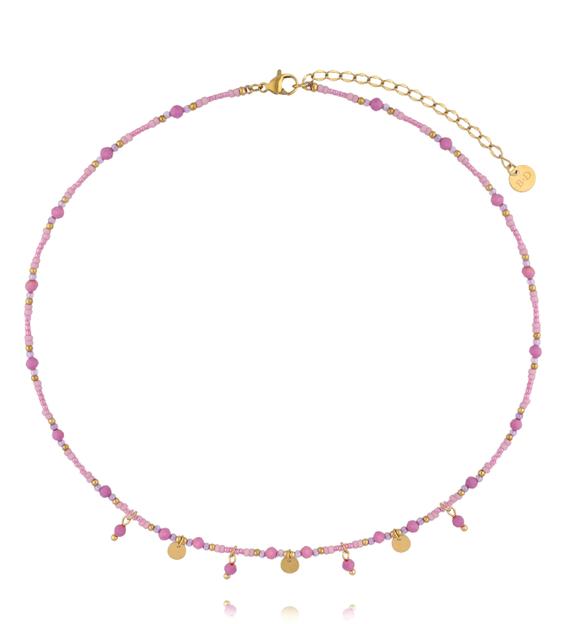 Naszyjnik z fosfosyderytem i koralikami Miyuki NTW1614