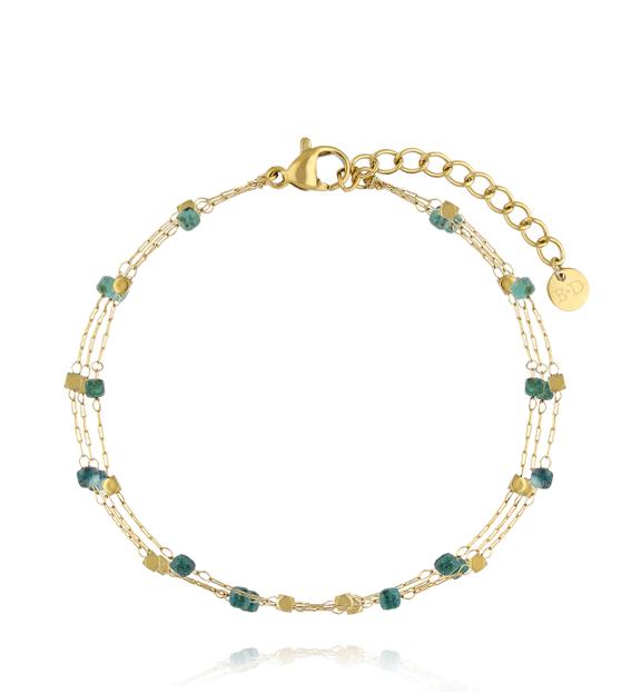 Bransoletka z jadeitami afrykańskimi Peruvian BPA0490