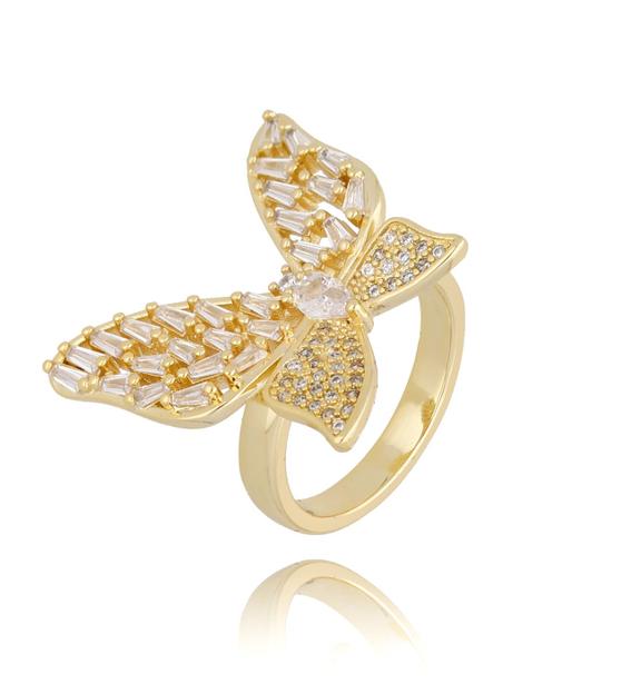 Pierścionek ze złotym motylem Gold Butterfly PSS0044