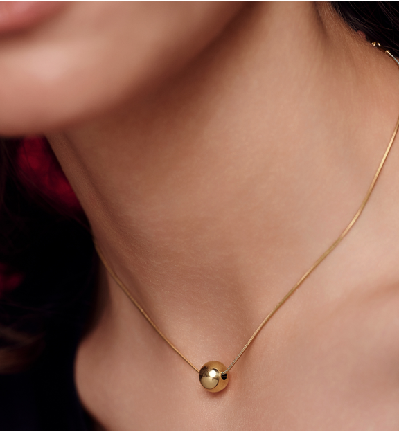 Naszyjnik złoty z kulką Simple Ball NSA0808