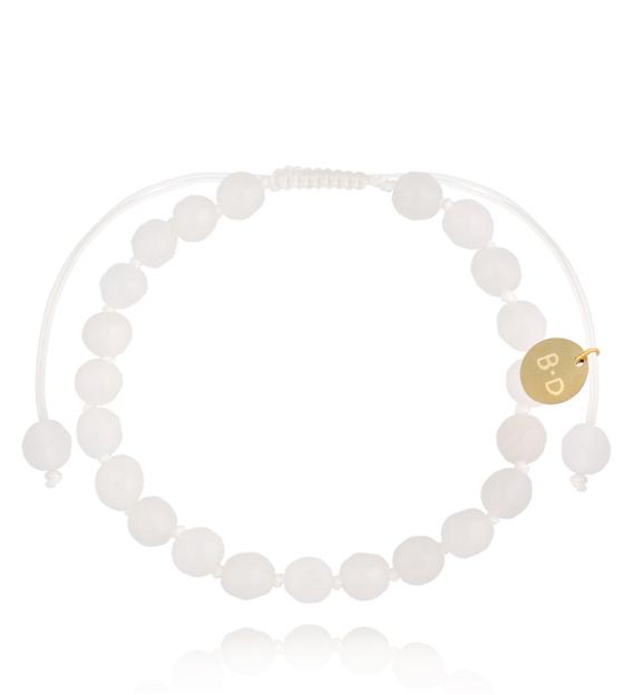 Bransoletka z białymi jadeitami Jade BSH0150