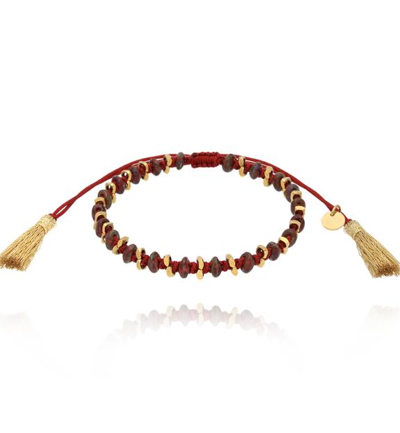 Bransoletka bordowa z kryształkami Moana BSC1652