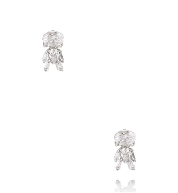 Zestaw kolczyków z cyrkoniami srebrny KLU0173