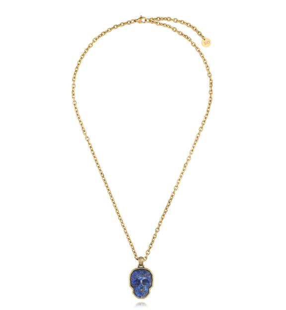 Naszyjnik z czaszką i lapisem lazuli NMITC0202