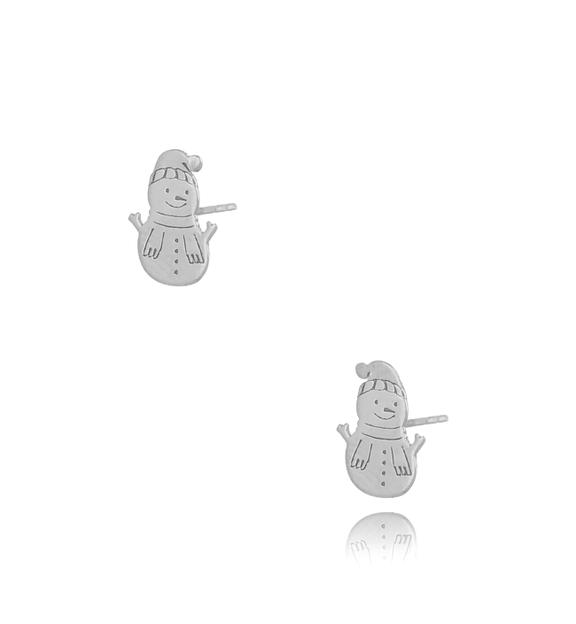 Kolczyki srebrne Cute Snowman KSE0071