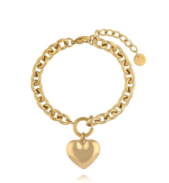 Zestaw bransoletek czarnych z sercem ZN0141