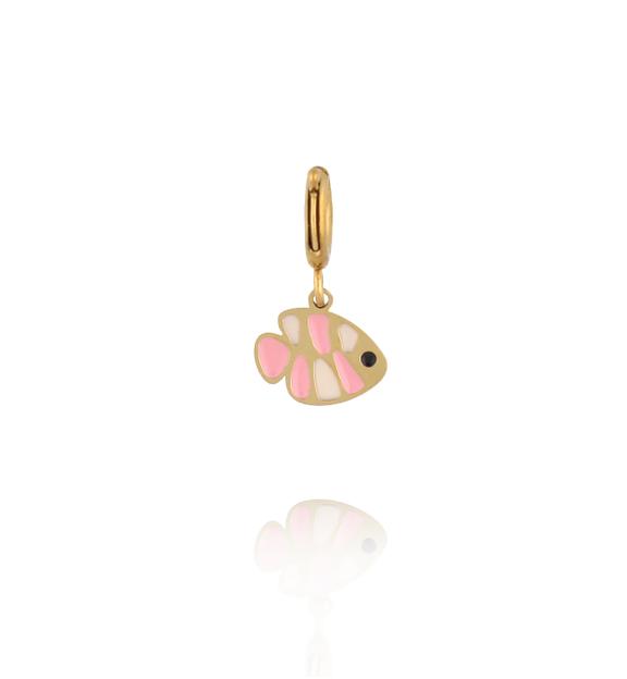 Charms złota rybka z emalią CHA0187