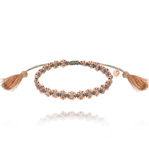 Bransoletka szara pleciona Alba BSC1746