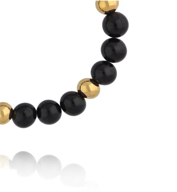 Bransoletka z naturalnego czarnego turmalinu BPA0629