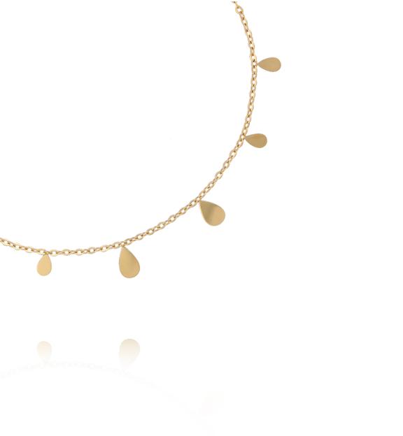 Bransoletka złota z wiszącymi łezkami  BEA0277