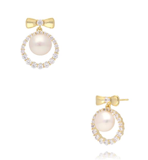 Kolczyki z perełkami i kryształkami KPE0166