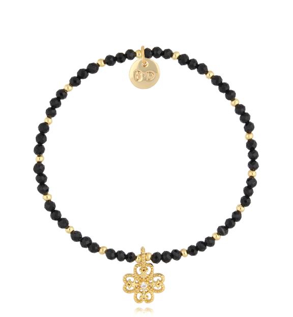 Bransoletka z agatami i koniczynką BTW2721