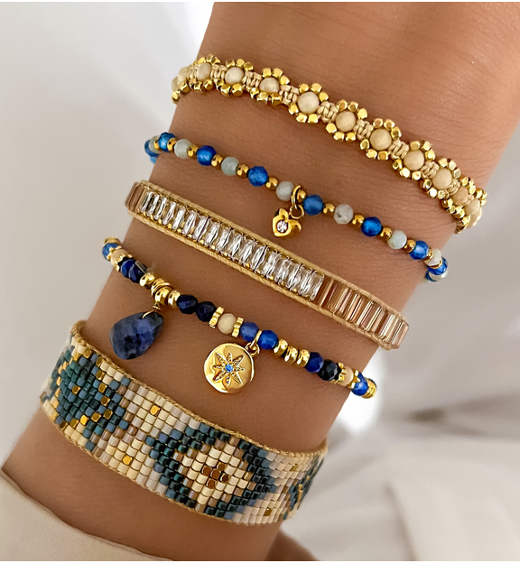 Bransoletka kremowo morska Uppland BSC1837