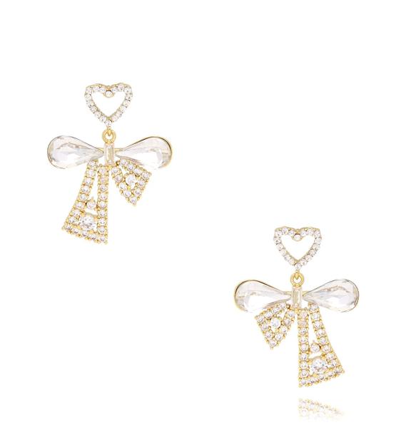 Kolczyki złote kokardki Coeur KSS1452