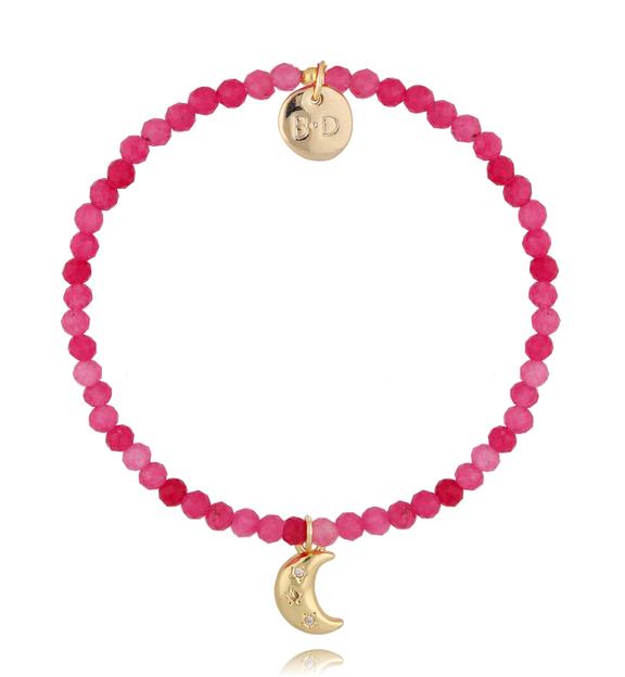 Bransoletka z agatami  i księżycem BTW0395