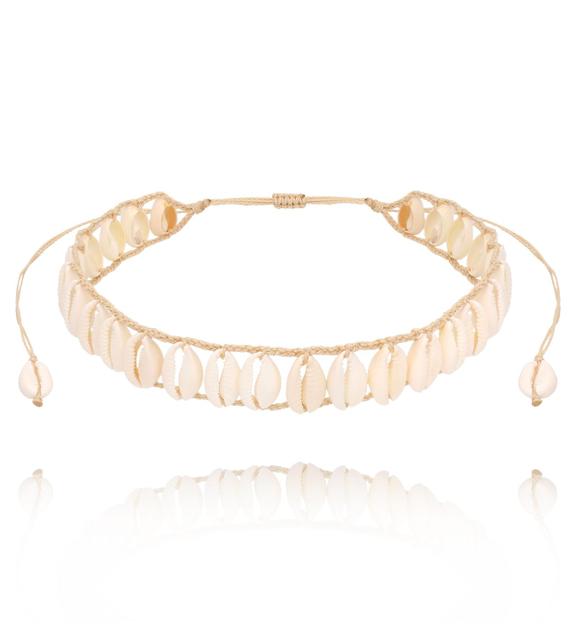 Choker z naturalnymi muszelkami Vacation NPA1212