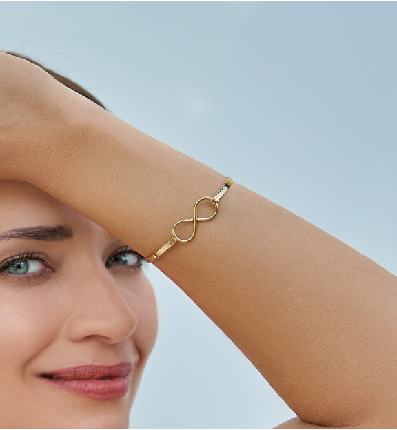 Bransoletka złota z nieskończonością Steel Infinity BSA0447