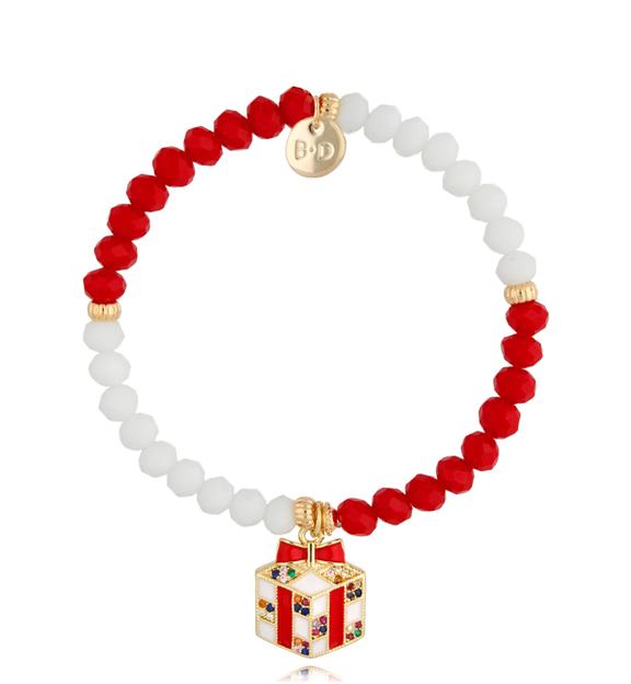 Bransoletka świąteczna z prezentem From Santa BTW1302