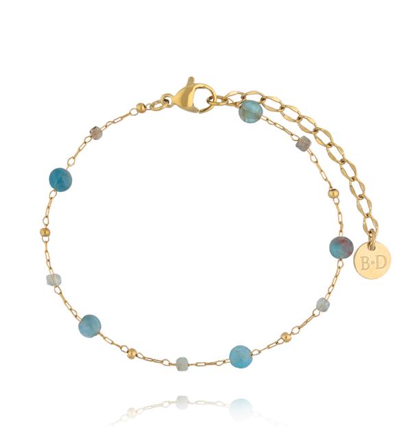 Bransoletka z kamieniami apatytu w odcieniach błękitu BPA0619