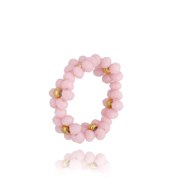 Pierścionek różowy z kwiatuszkami Bouquet PSC0315