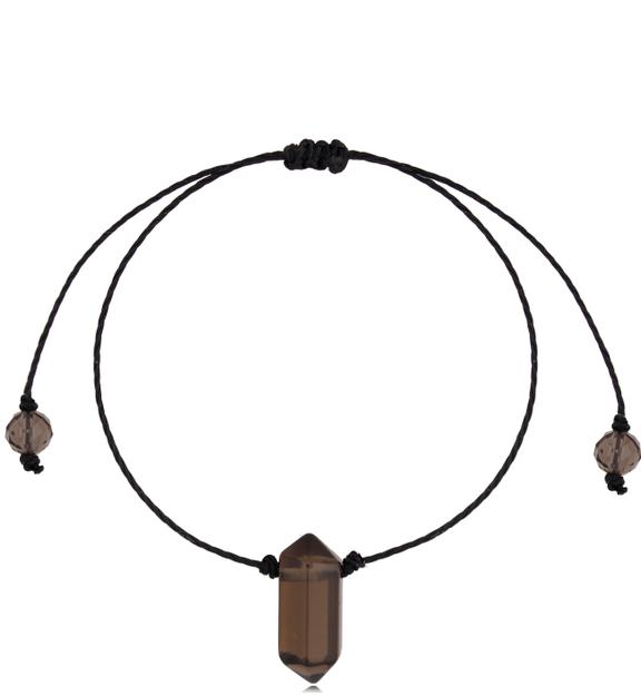 Bransoletka z kwarcem dymnym Traveller  BPA0169