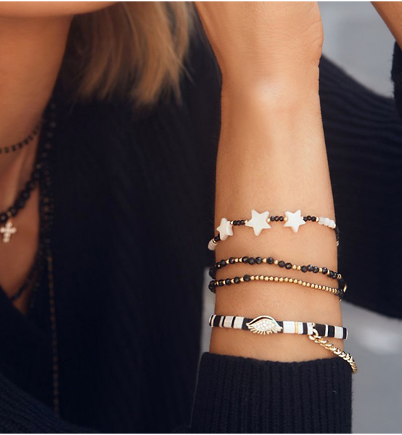 Bransoletka z obsydianem Black&Gold BSC0946