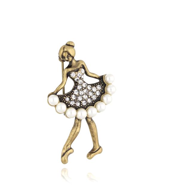 Broszka złota z baletnicą Bellissima Ballerina BRSS0146