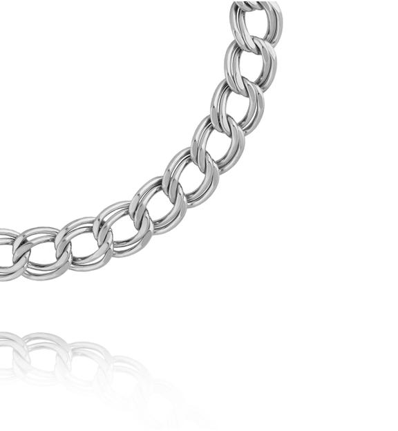 Naszyjnik – srebrny łańcuch o podwójnych ogniwach NEA0046