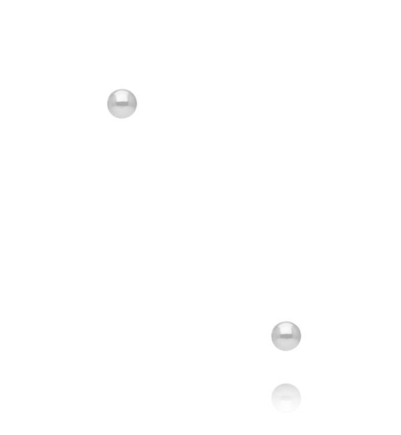 Zestaw minimalistycznych kolczyków kulek – srebrnych KMB0016