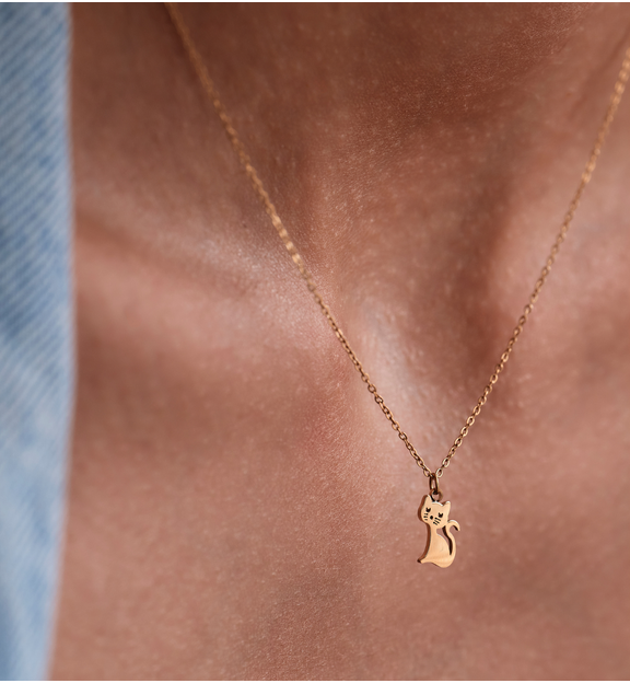Naszyjnik z kotkiem złoty dla mamy NSY0785