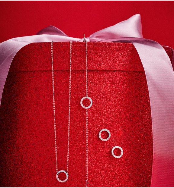 Zestaw biżuterii srebrnej z motywem koła ZN0068