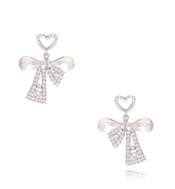 Kolczyki srebrne kokardki Coeur KSS1451