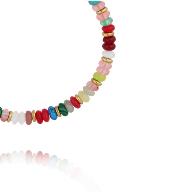 Bransoletka z kolorowych kamieni – jadeit, malachit i jaspis BEA0080