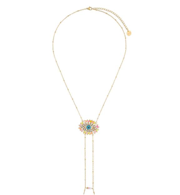 Naszyjnik na ciało bodychain kolorowy z okiem Sunset Gaze NBI0026