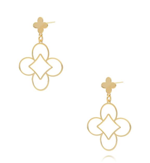 Kolczyki koniczynki złote KGG0018