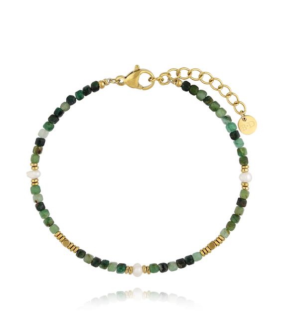 Bransoletka z zielonymi jadeitami Serenity BPA0458