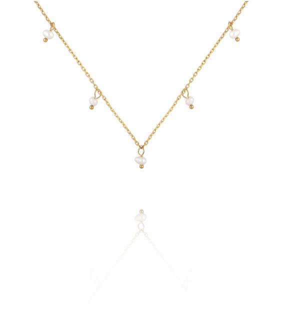 Naszyjnik złoty z perełkami NSY0606