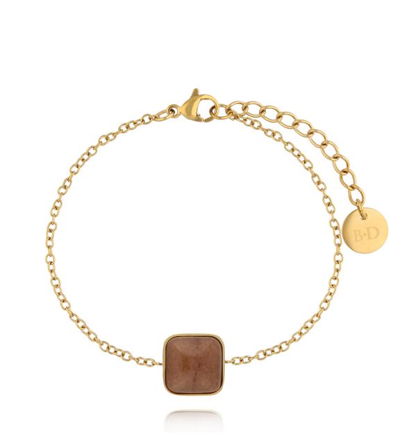 Bransoletka z kwadracikiem Mocha Mousse BSA0918