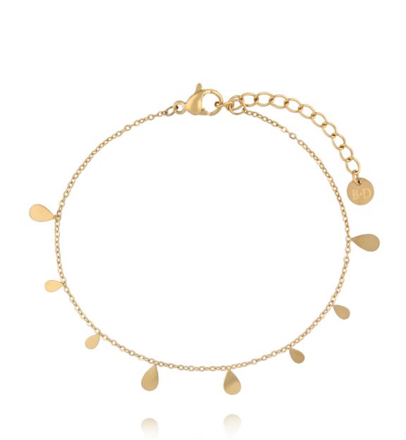 Bransoletka złota z wiszącymi łezkami  BEA0277