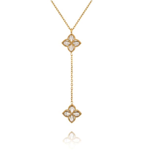 Naszyjnik z motywem koniczynki i krawatką NSY0835